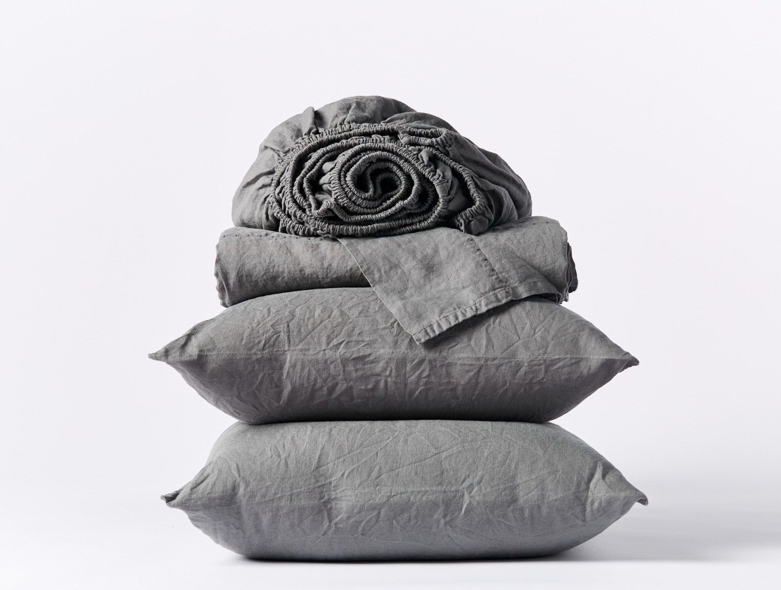 Organic Relaxed Linen Sheet Set | Slate