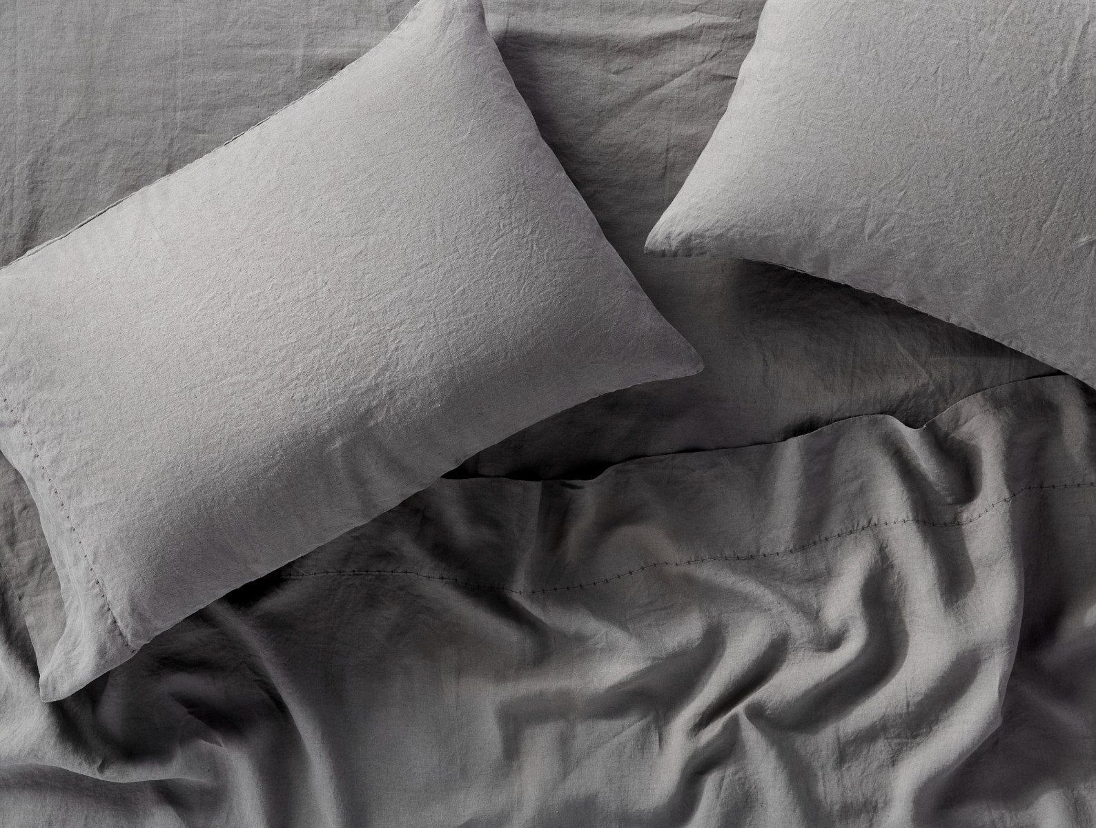 Organic Relaxed Linen Sheet Set | Slate