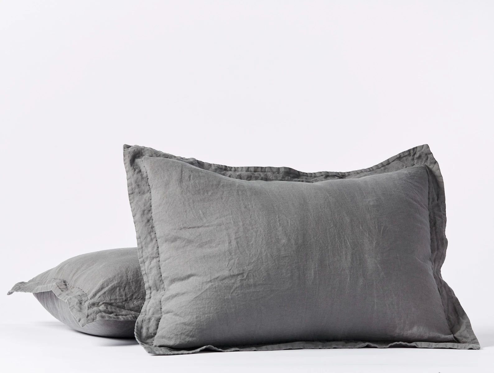 Organic Relaxed Linen Sham | Standard | Slate