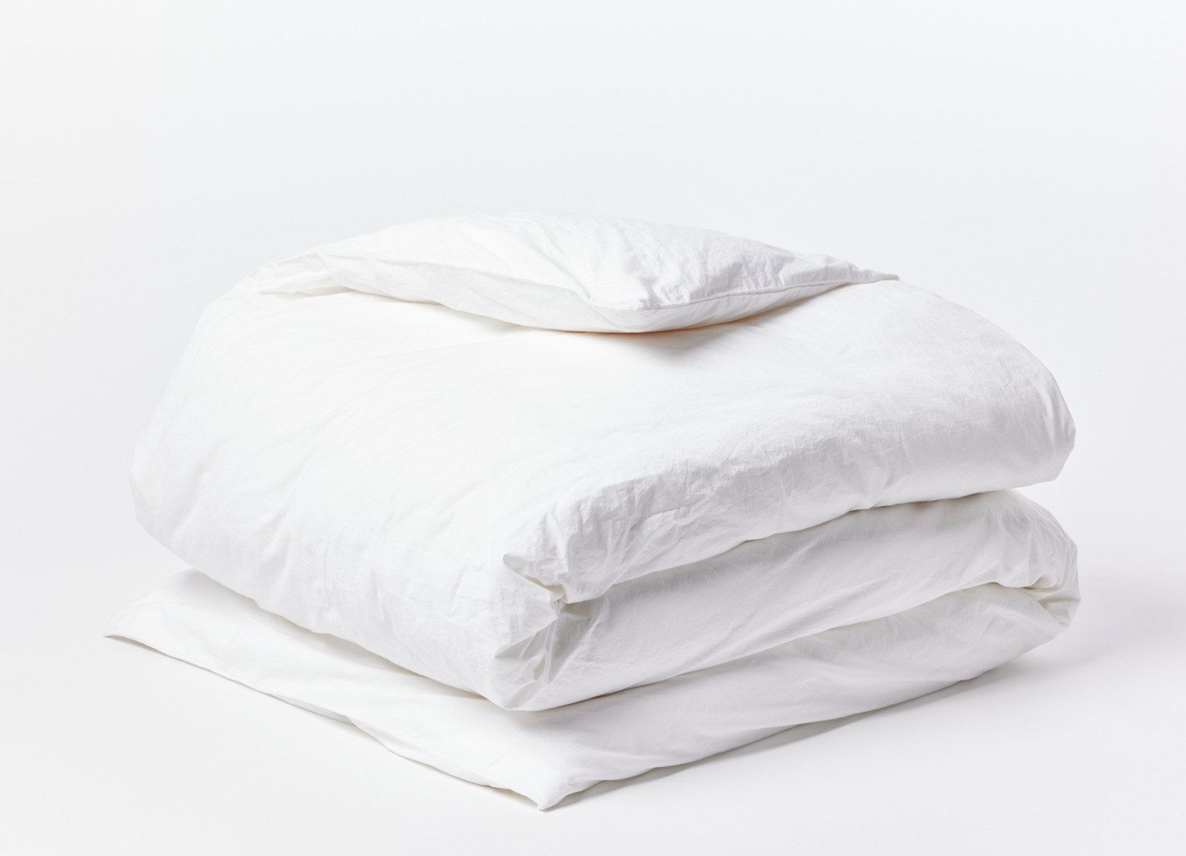 Organic Crinkled Percale™ Duvet Set | Alpine White