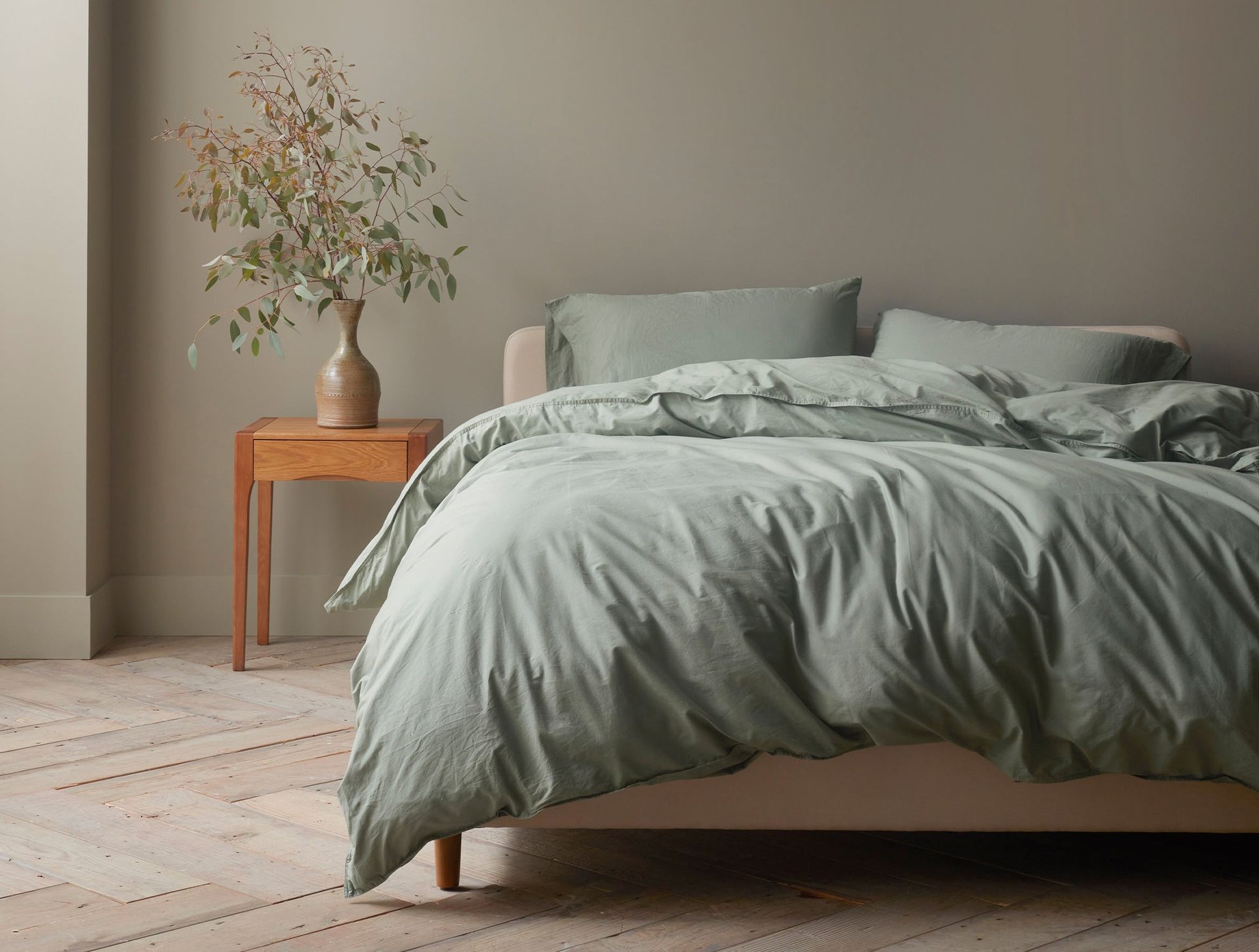 Organic Crinkled Percale™ Sheet Set - Coyuchi | Sage