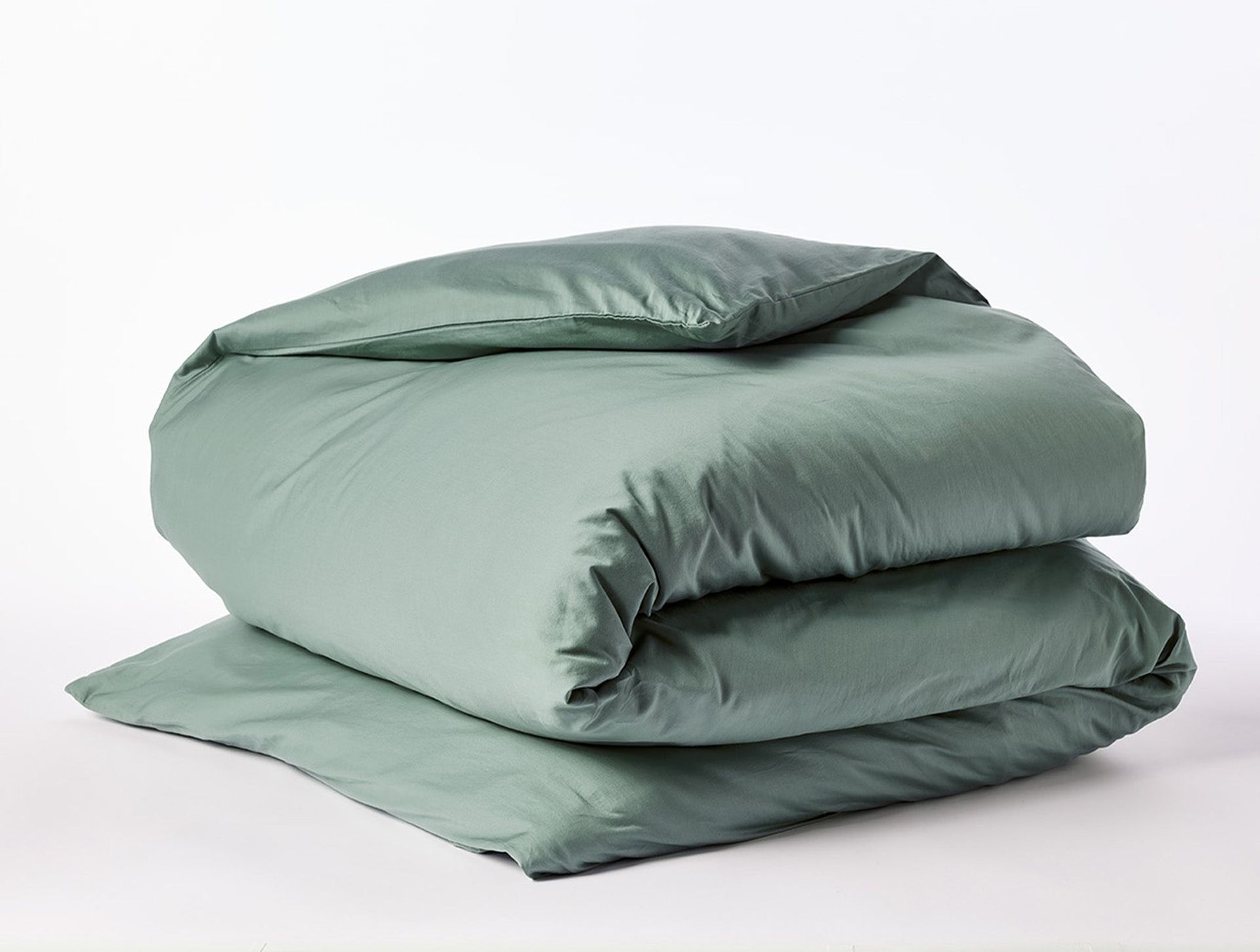 Cloud Soft Organic Sateen Duvet Cover | Sage
