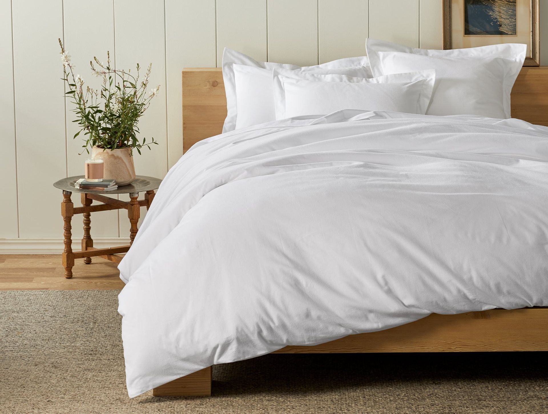 Cloud Brushed™ Organic Flannel Sheets | Alpine White