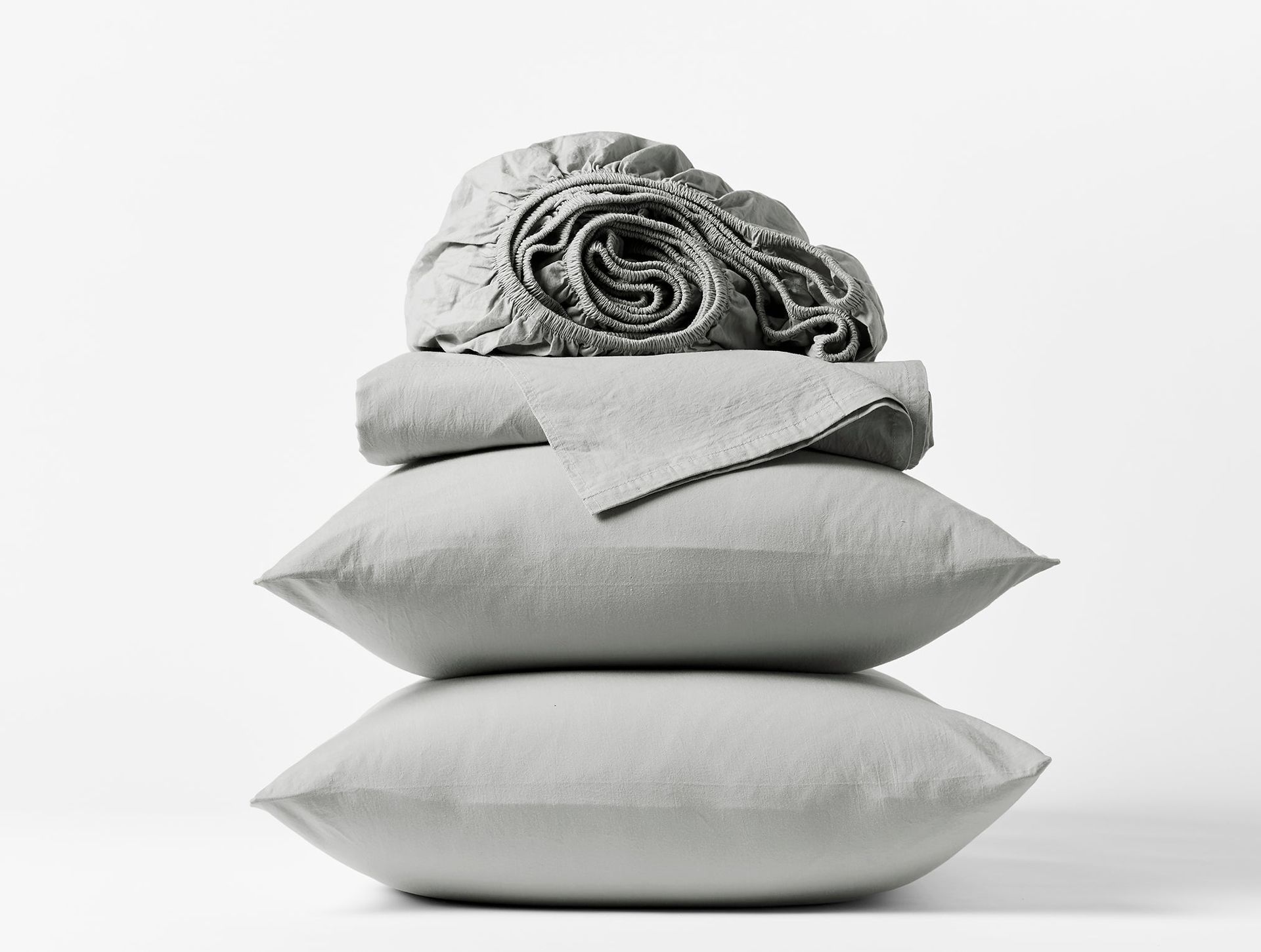 Organic Crinkled Percale™ Sheet Set - Coyuchi | Pewter
