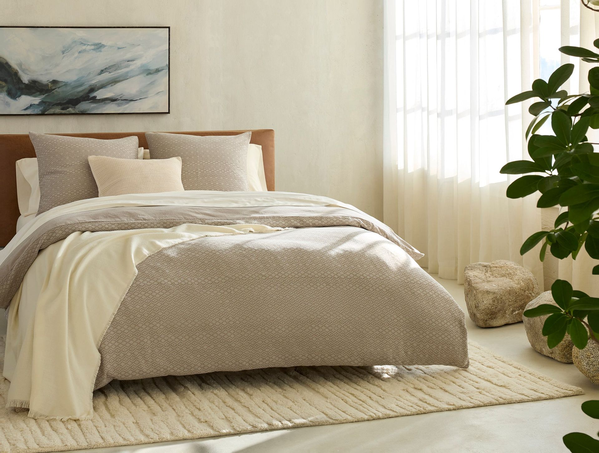 Capitola Organic Duvet Cover | Walnut