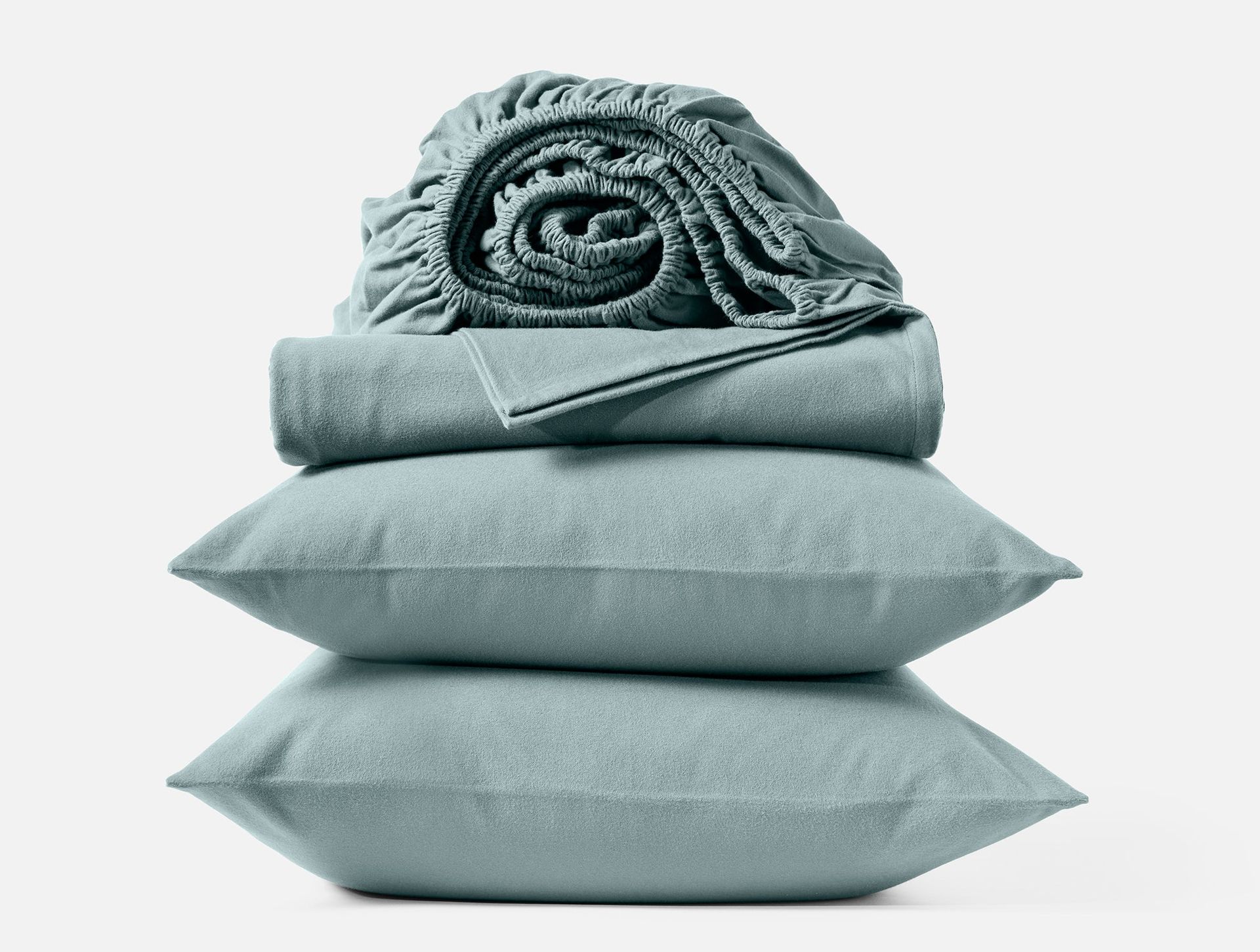 Cloud Brushed™ Organic Flannel Sheets | Lagoon