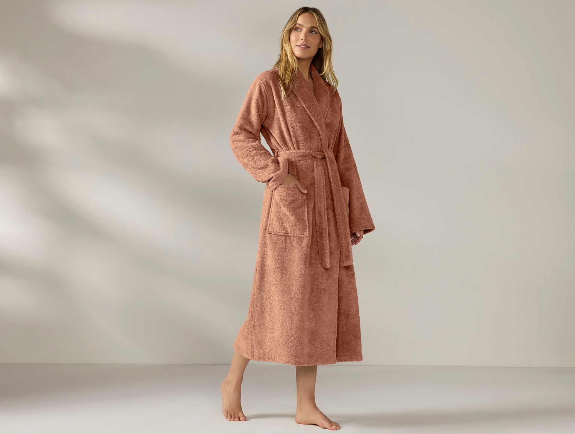 Unisex Cloud Loom Organic Robe | Praline