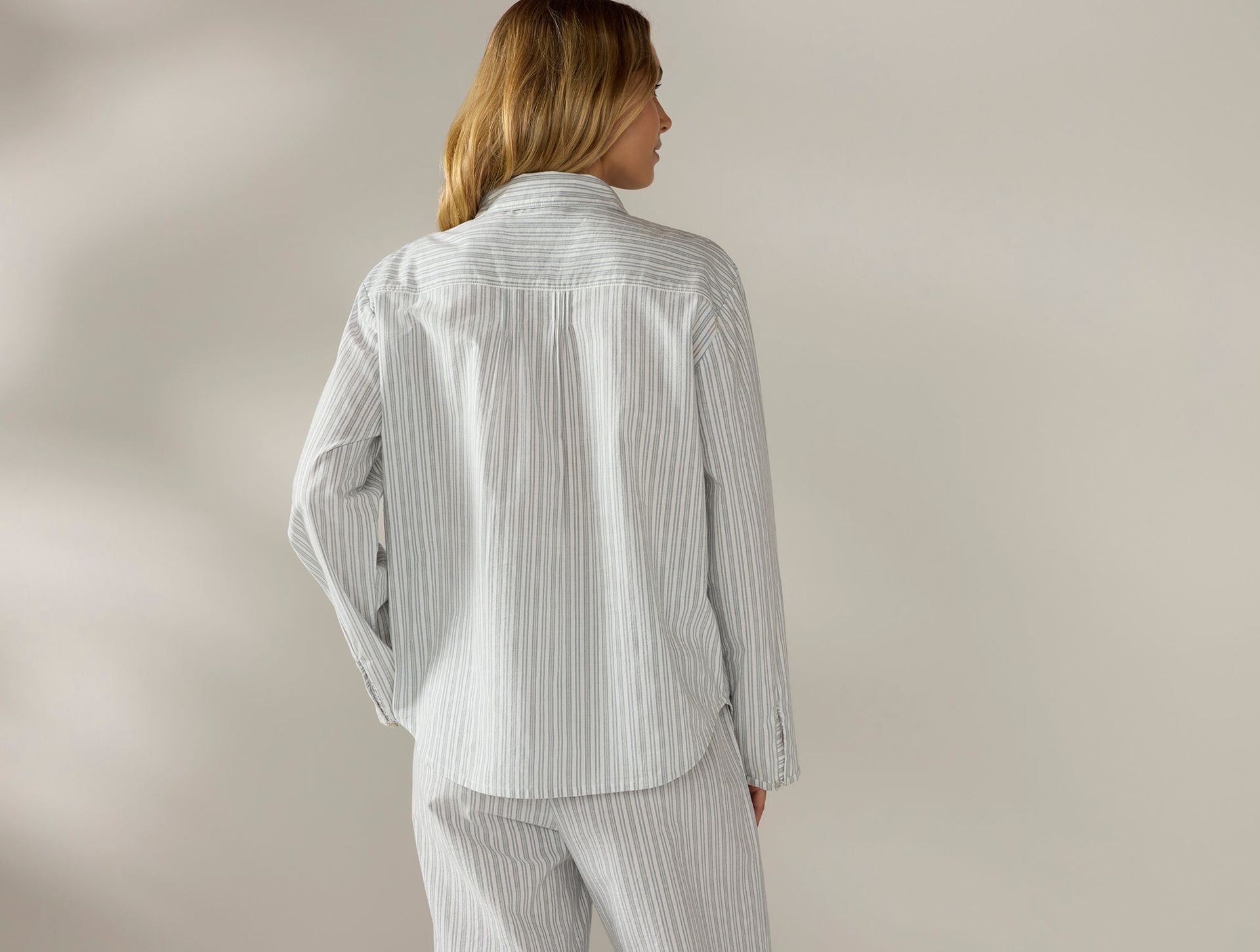 Women's Isla Organic Cotton Long Sleeve Pajama Set | Sage w/Gulf