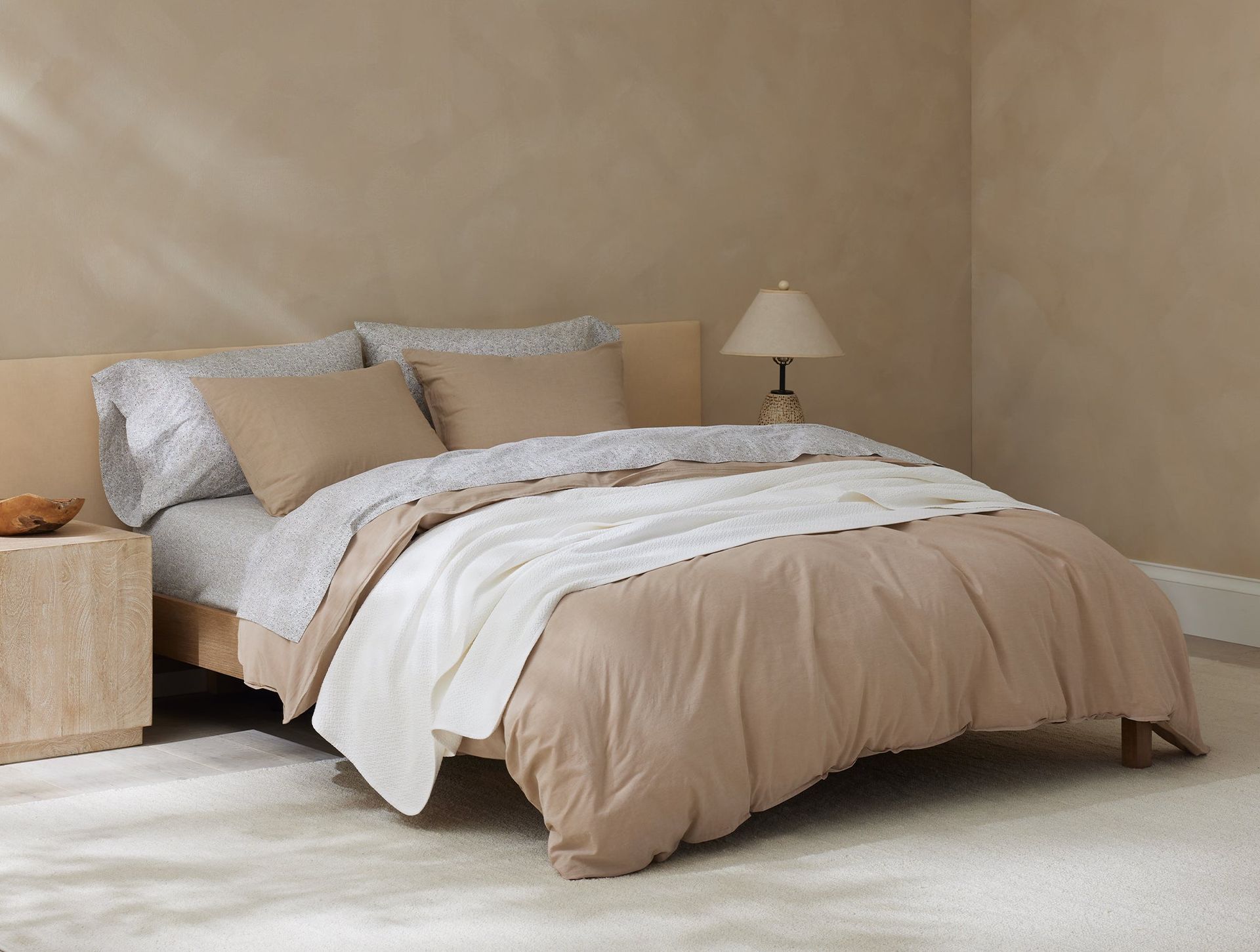 Honeycomb Organic Blanket | White