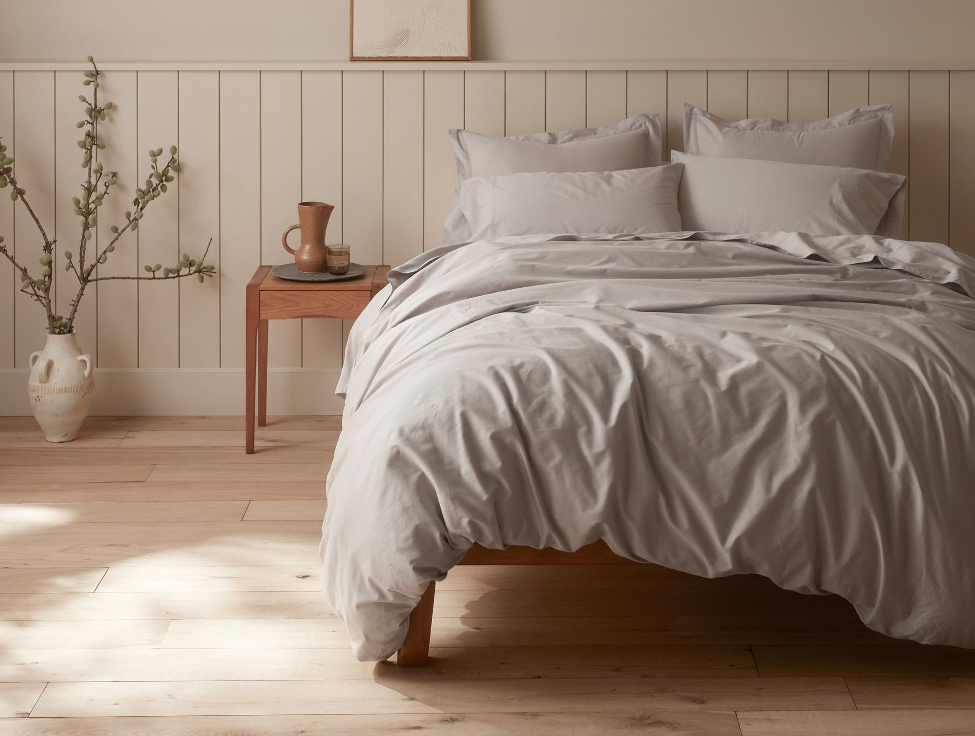 Cloud Soft Organic Sateen Duvet Cover | Pale Gray