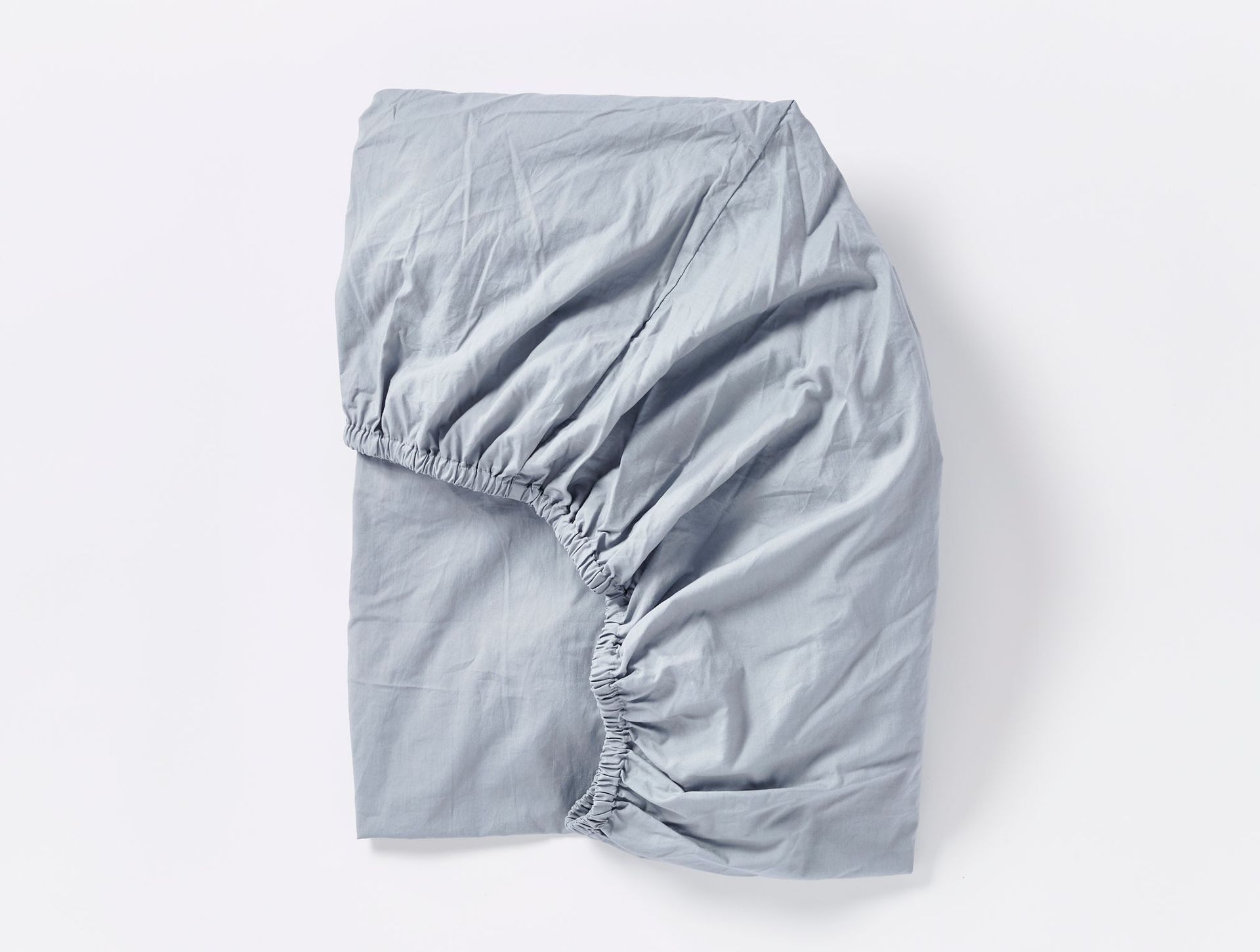 Organic Crinkled Percale™ Sheets | Steel Blue