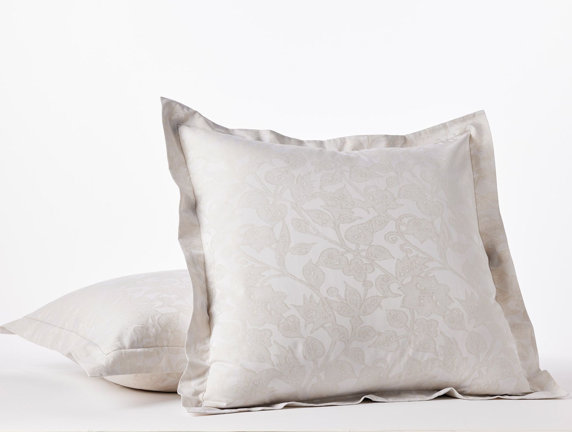 Heritage Organic Jacquard Sham - Coyuchi | Alpine White w/Stone