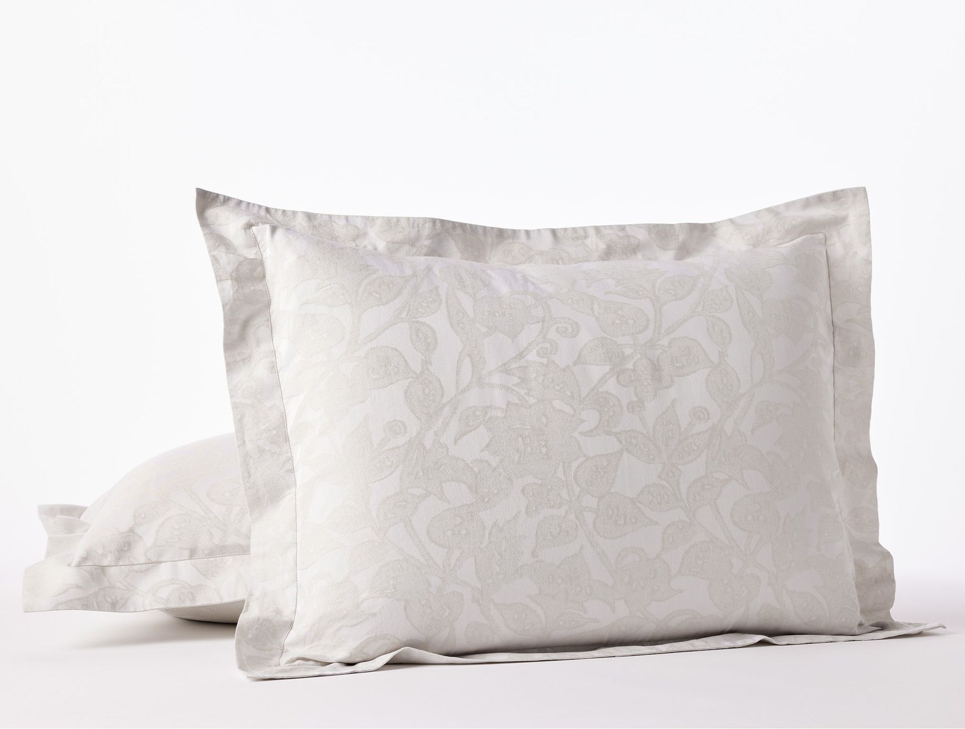 Heritage Organic Jacquard Sham - Coyuchi | Alpine White w/Stone