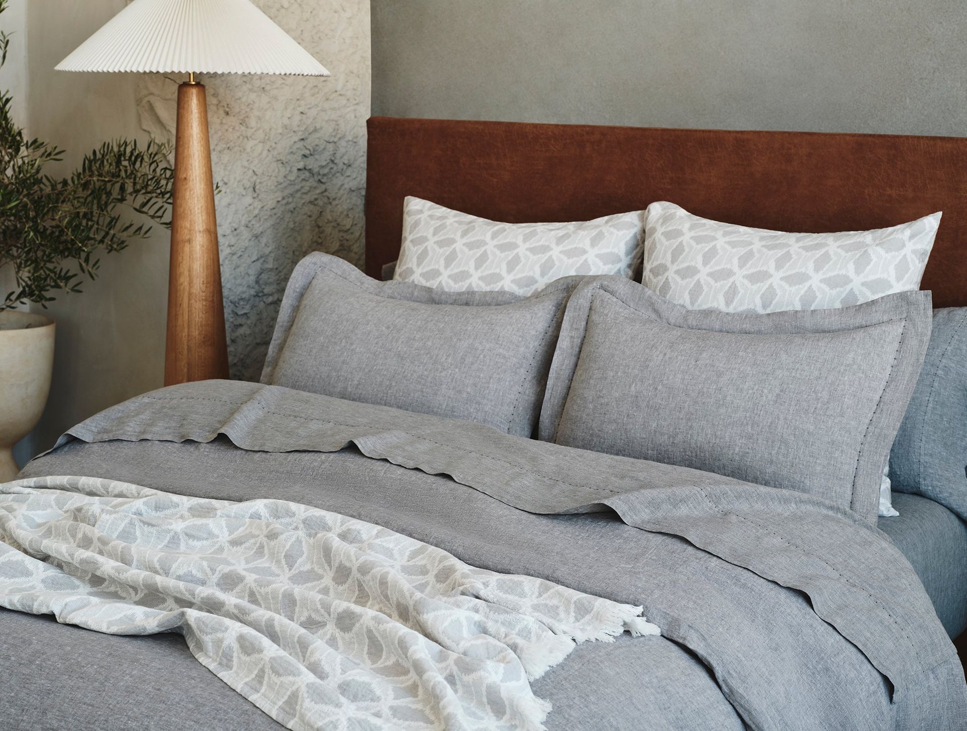 Organic Relaxed Linen Sham - Coyuchi | Slate Chambray