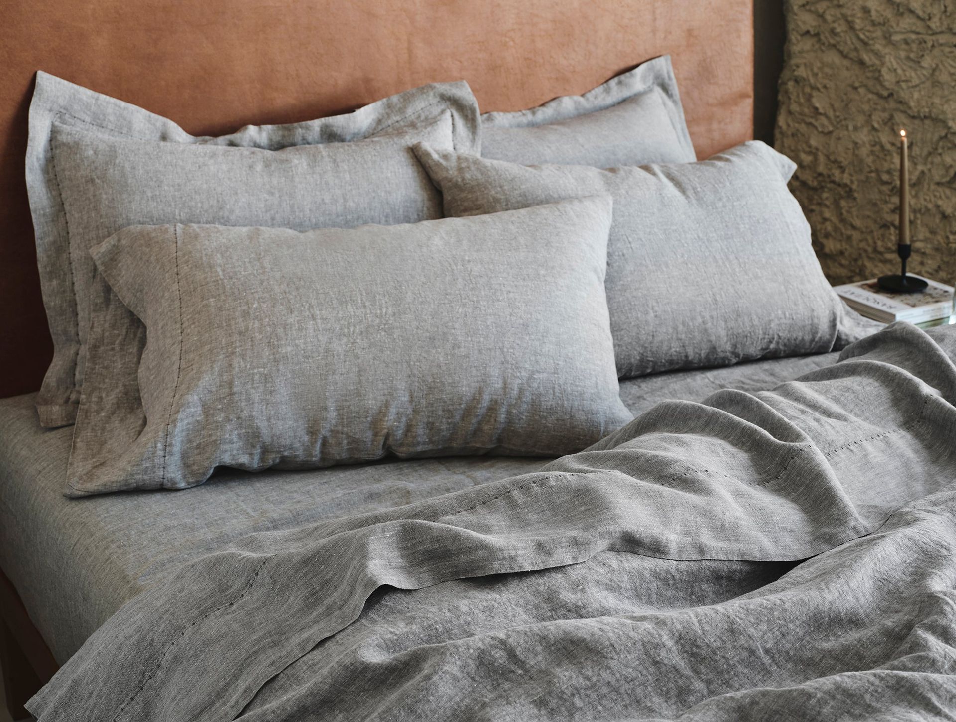 Organic Relaxed Linen Sheet Set - Coyuchi | Slate Chambray