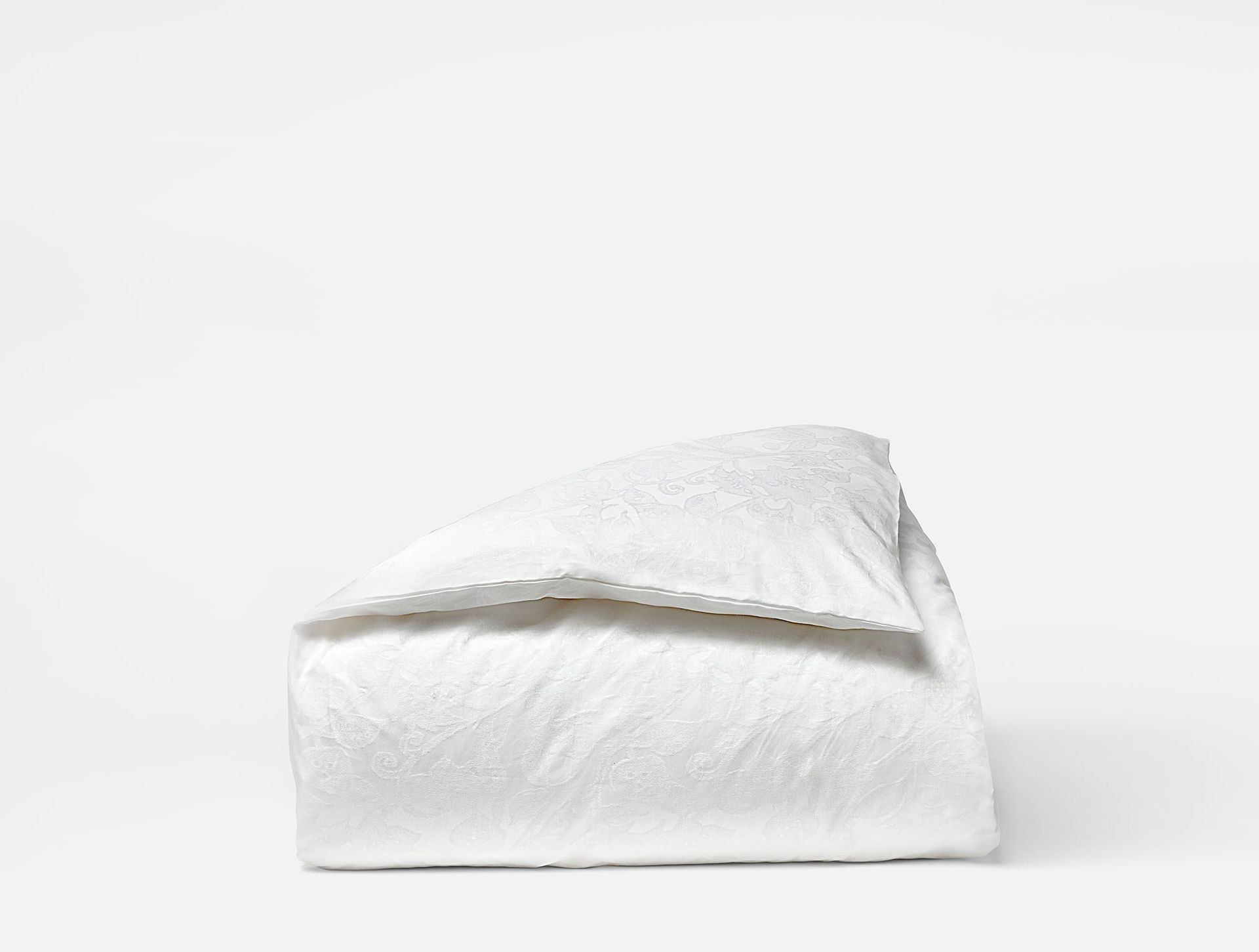 Heritage Organic Percale Jacquard Duvet Cover