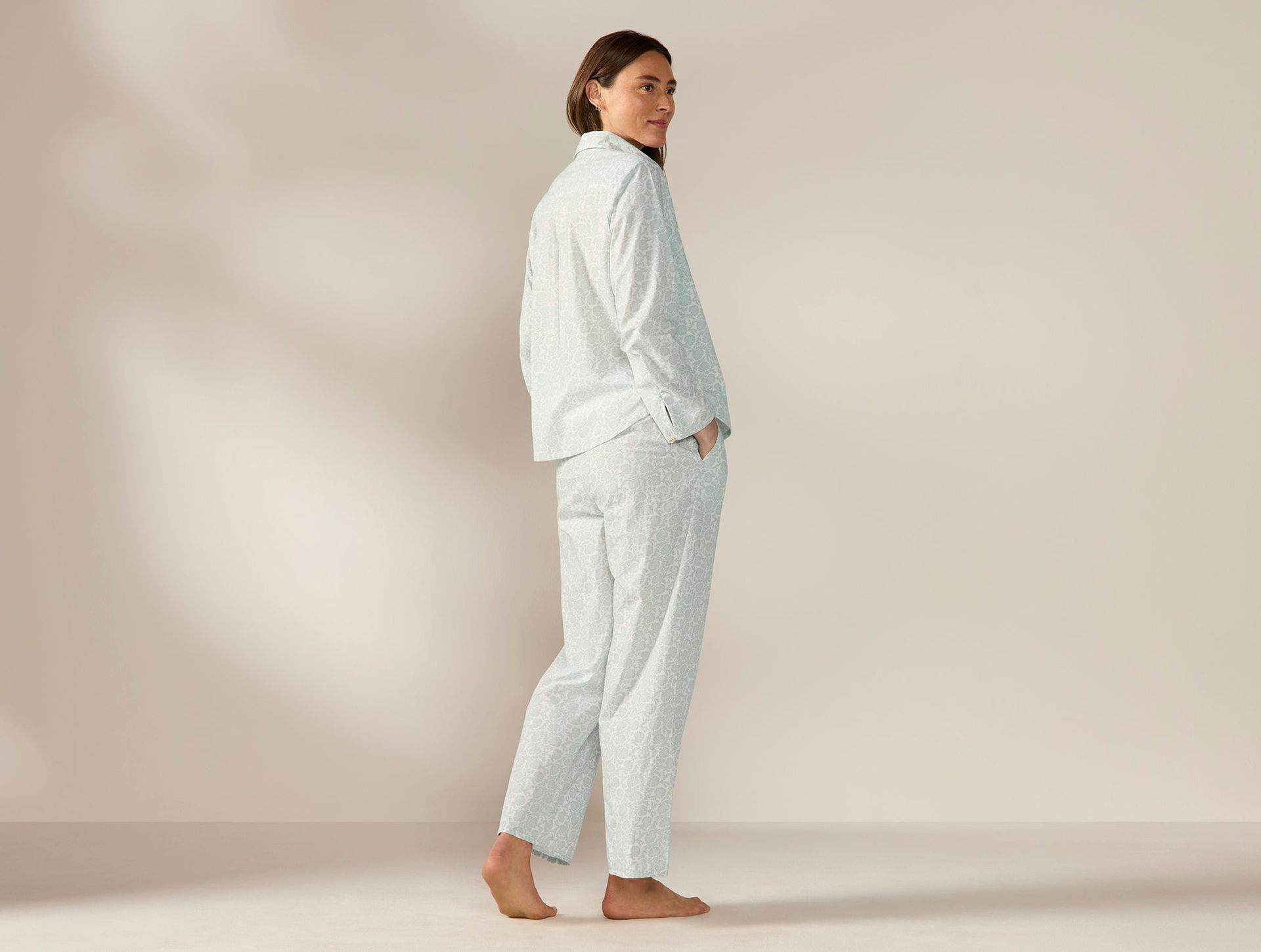 Women's Isla Organic Cotton Long Sleeve Pajama Set - Coyuchi | Dew Robles