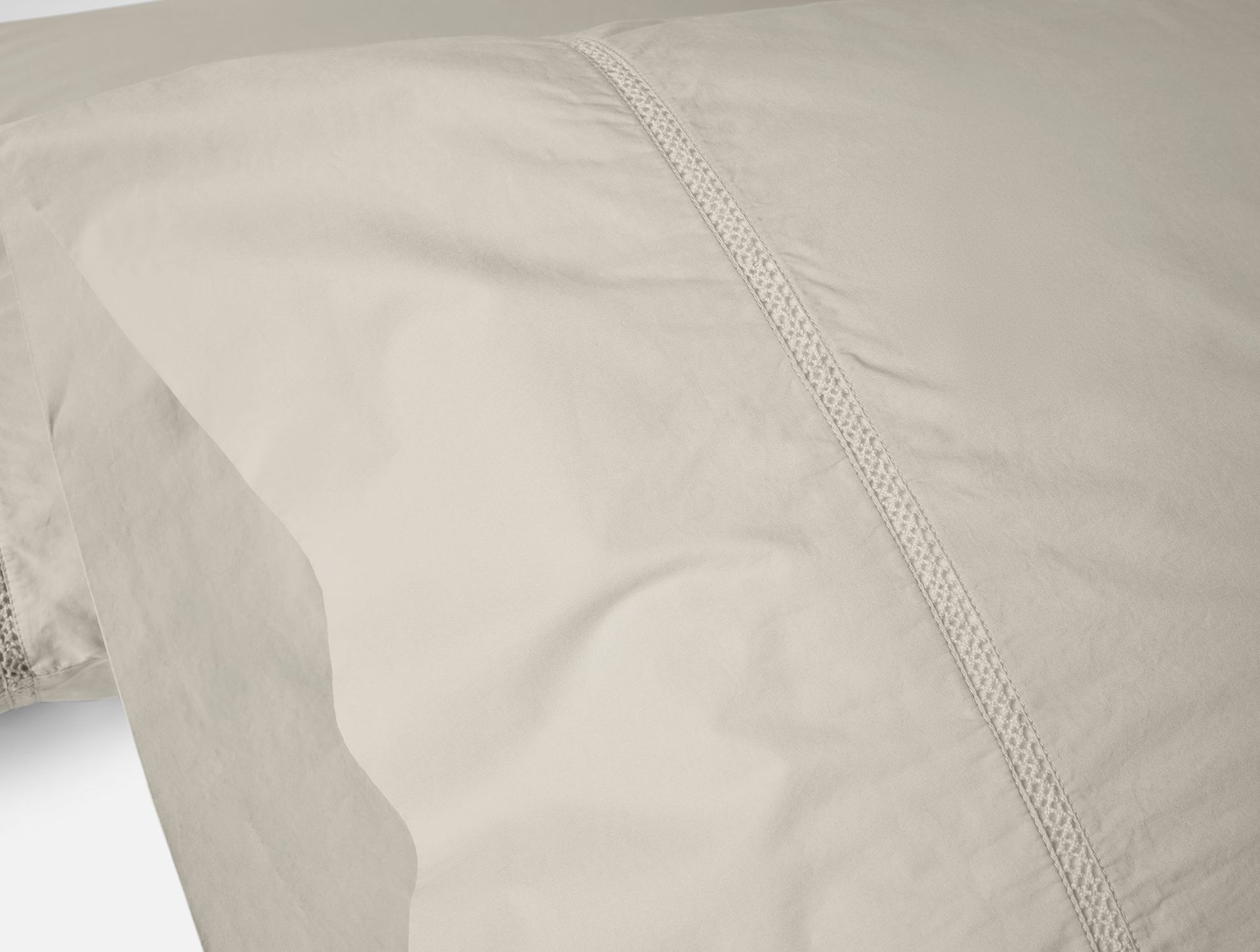 Lattice Organic Percale Sheet Set - Coyuchi | Stone