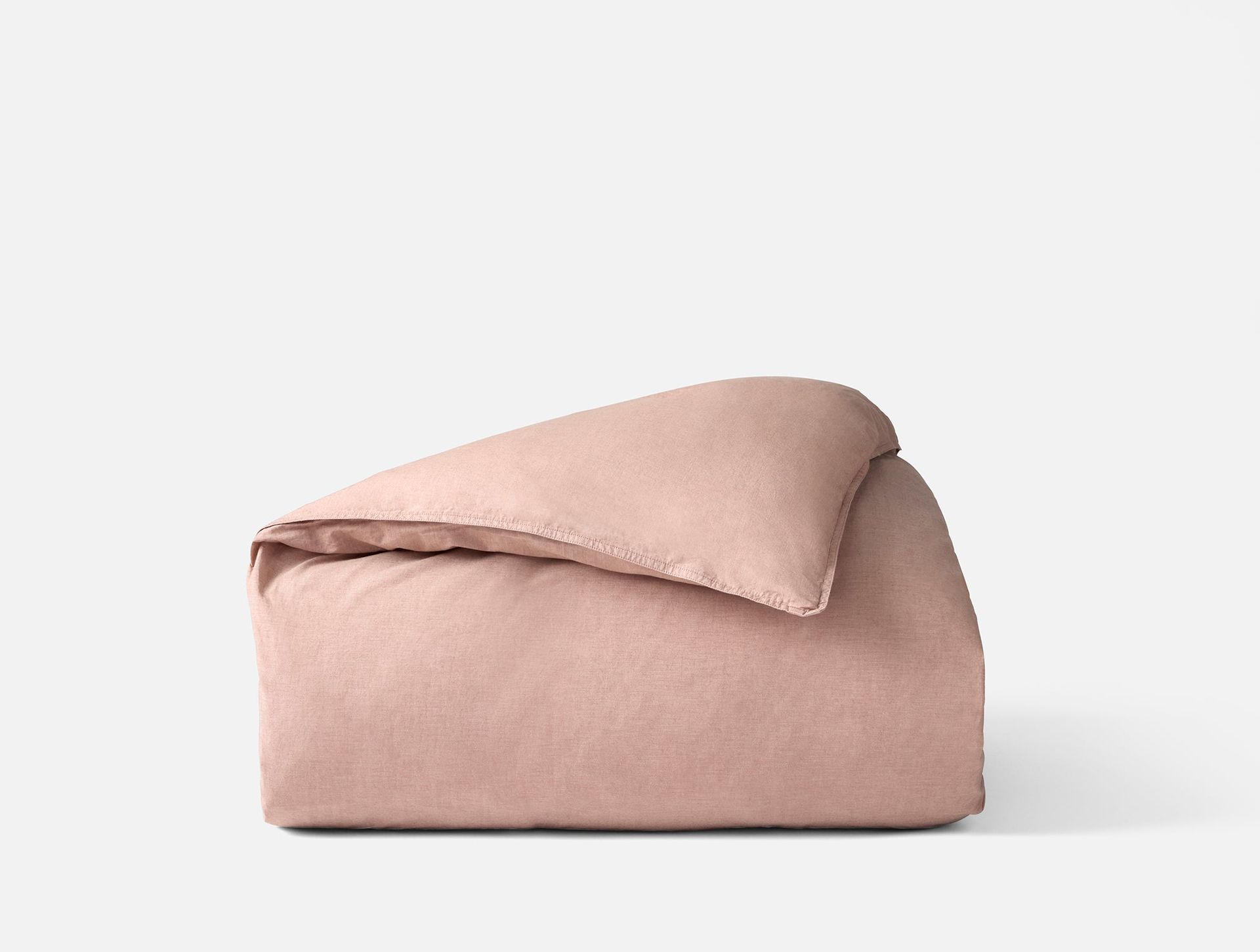 Organic Crinkled Percale™ Duvet Cover - Coyuchi | Praline Chambray