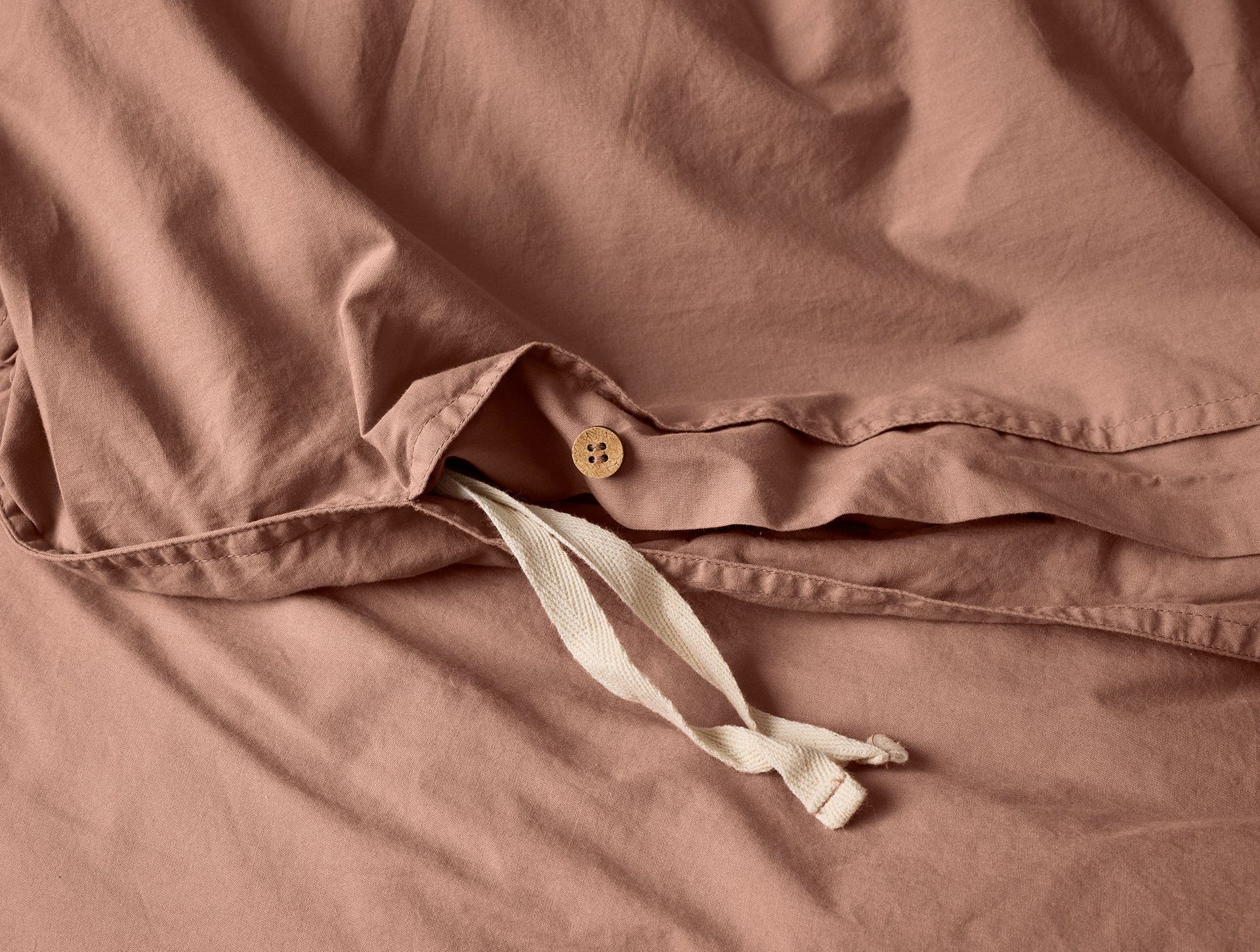 Organic Crinkled Percale™ Duvet Cover - Coyuchi | Praline