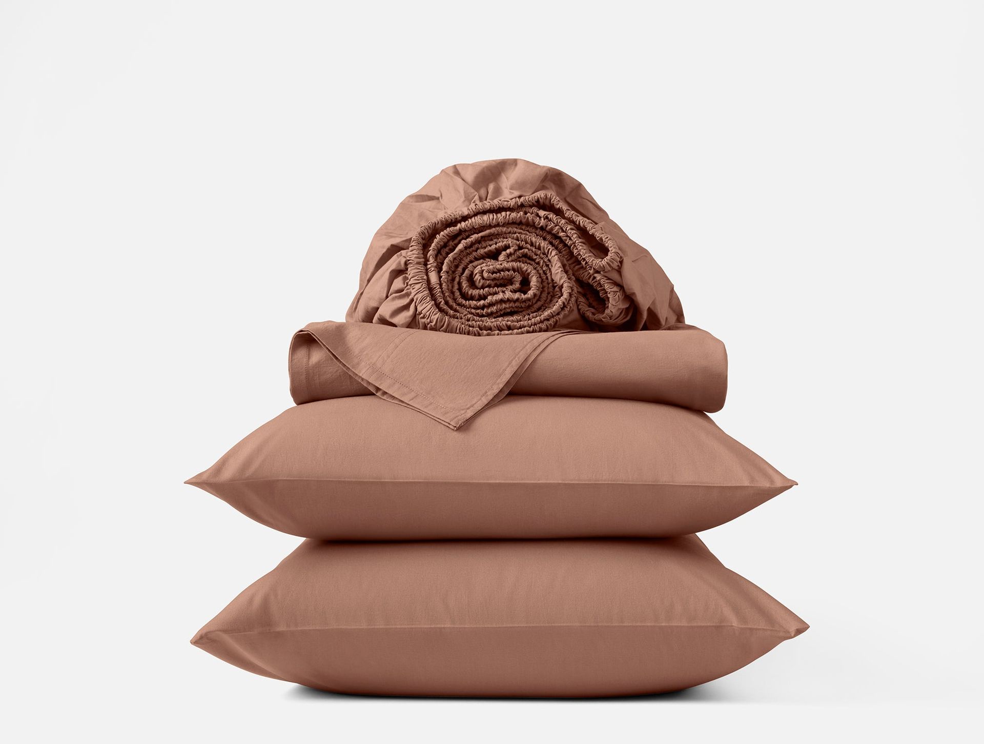 Organic Crinkled Percale™ Sheet Set - Coyuchi | Praline