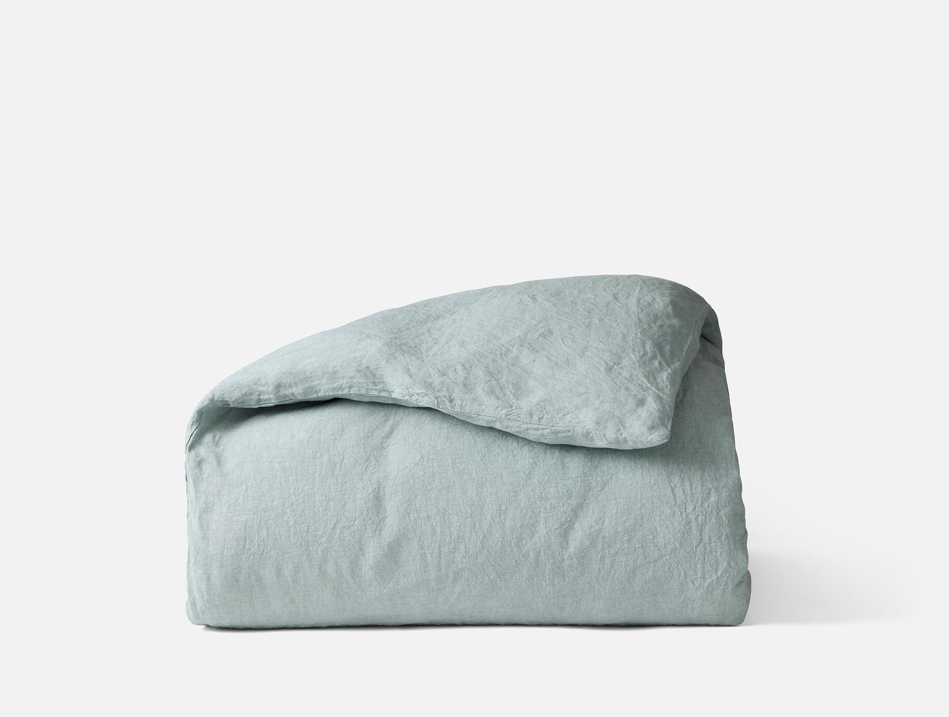 Organic Relaxed Linen Duvet Cover - Coyuchi | Pacific Blue Chambray