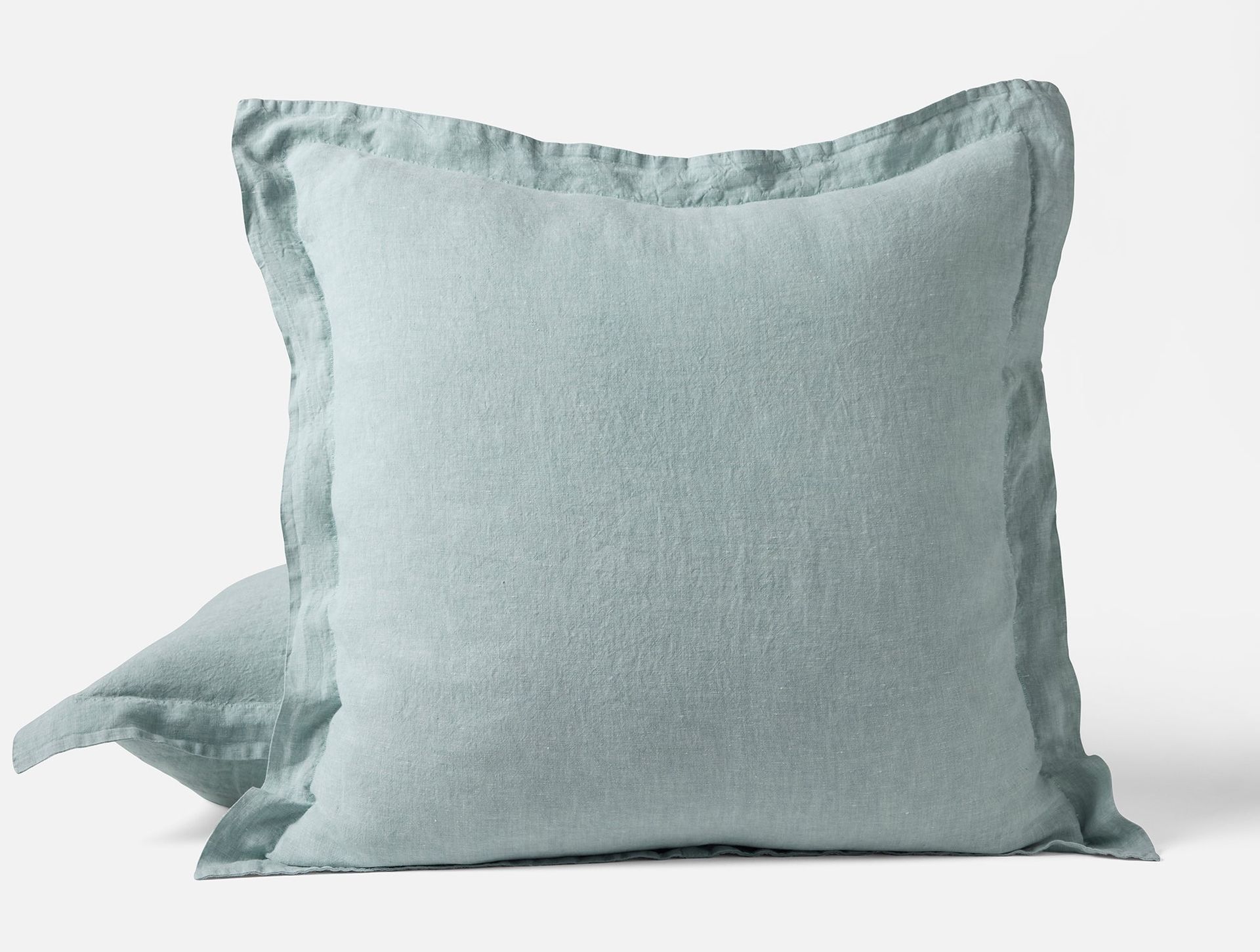 Organic Relaxed Linen Sham - Coyuchi | Pacific Blue Chambray