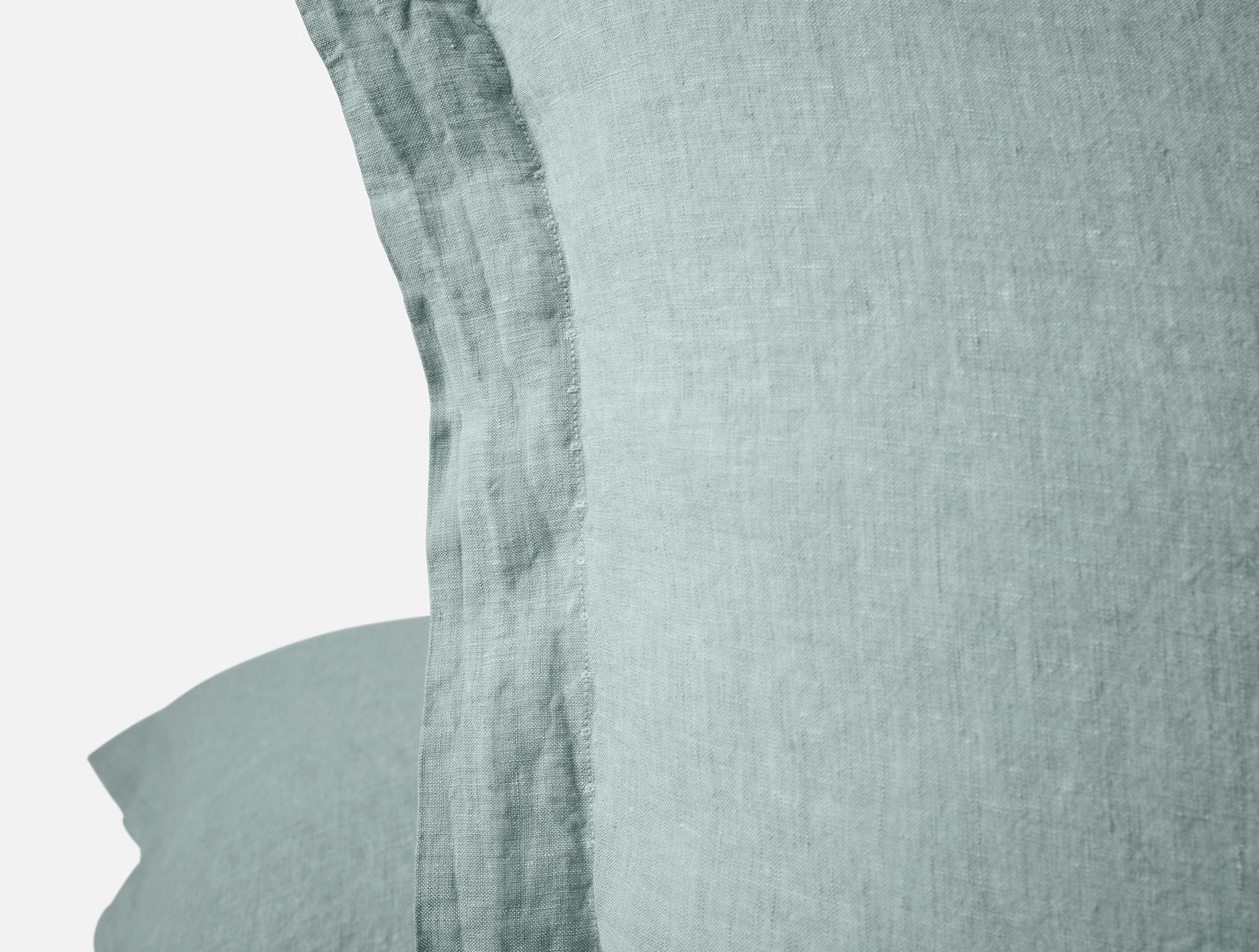 Organic Relaxed Linen Sham - Coyuchi | Pacific Blue Chambray