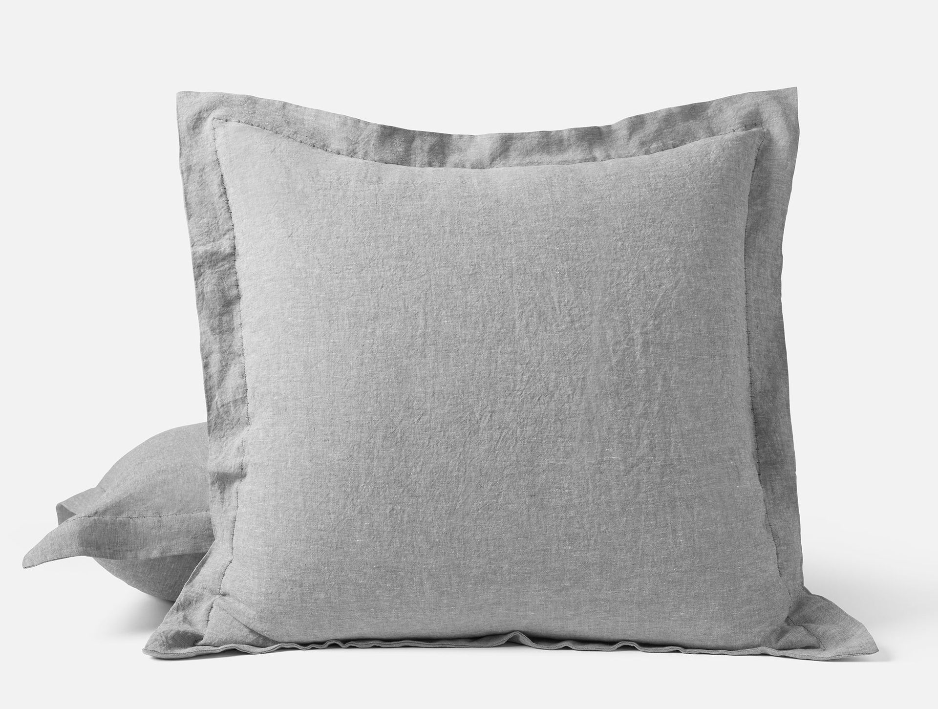 Organic Relaxed Linen Sham - Coyuchi | Slate Chambray