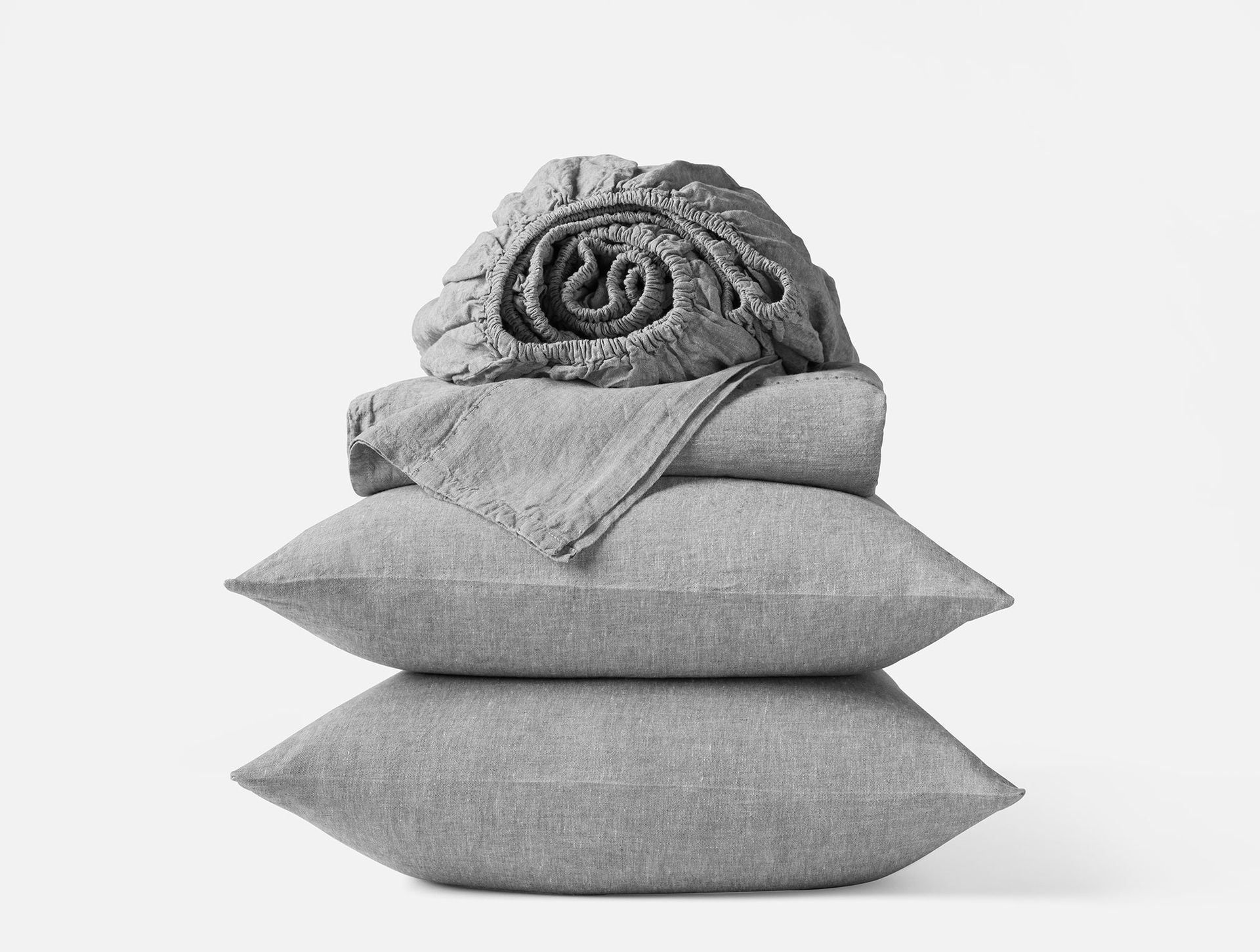 Organic Relaxed Linen Sheet Set - Coyuchi | Slate Chambray