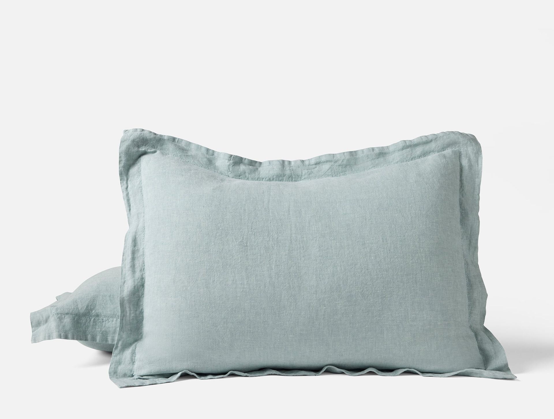 Organic Relaxed Linen Sham - Coyuchi | Pacific Blue Chambray