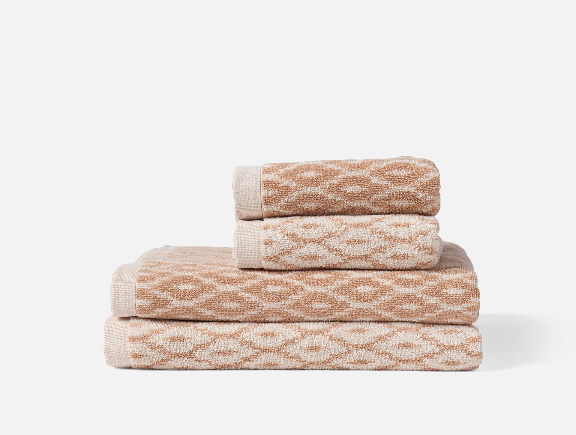 Stinson Organic Minimalist Towel Set of 4 - Coyuchi | Cream/Biscotti