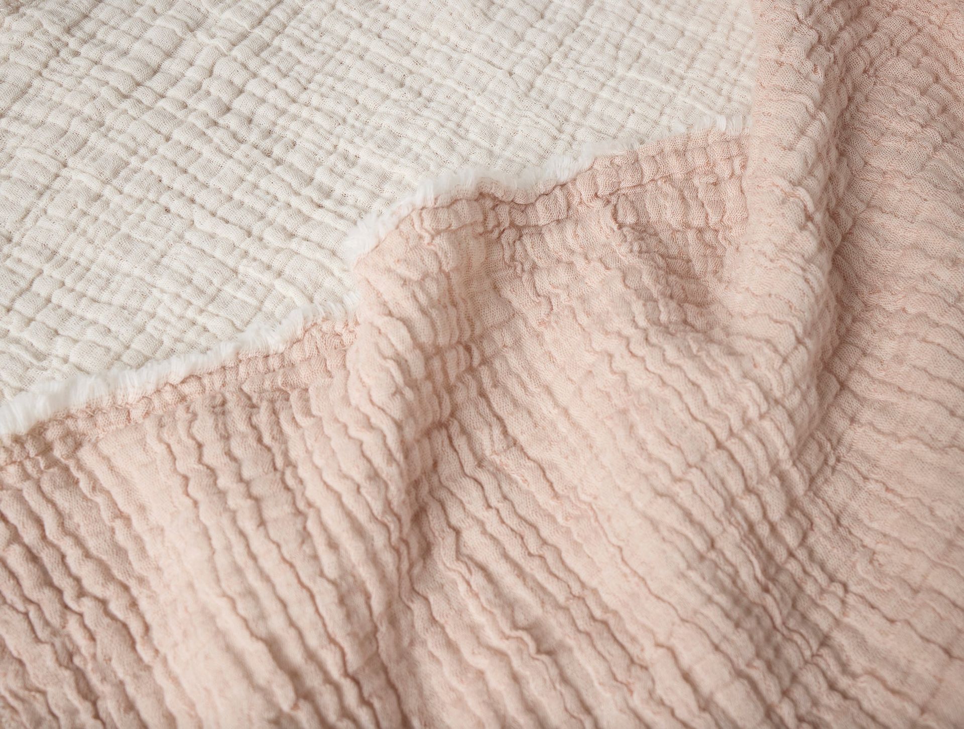Topanga Organic Matelasse Blanket - Coyuchi | Praline Chambray