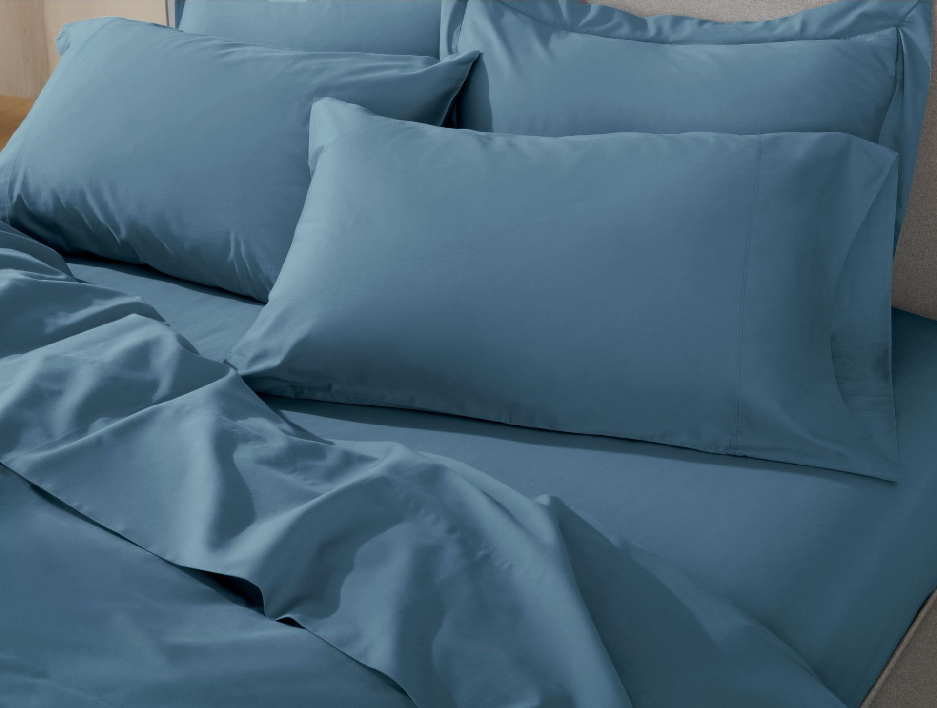 Classic Organic Sateen Sheet Set - Coyuchi | Cerulean