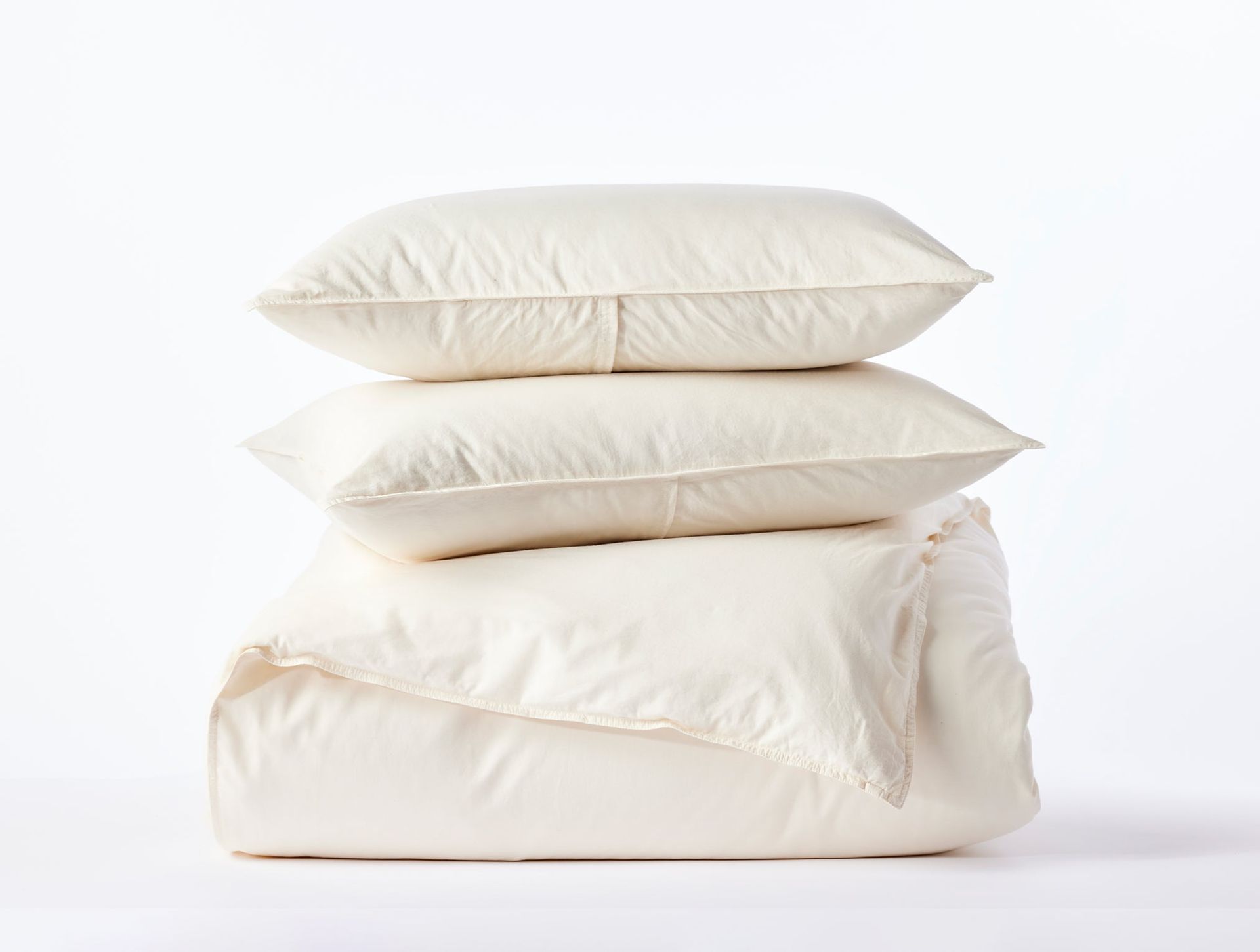 Organic Crinkled Percale™ Duvet Set | Undyed