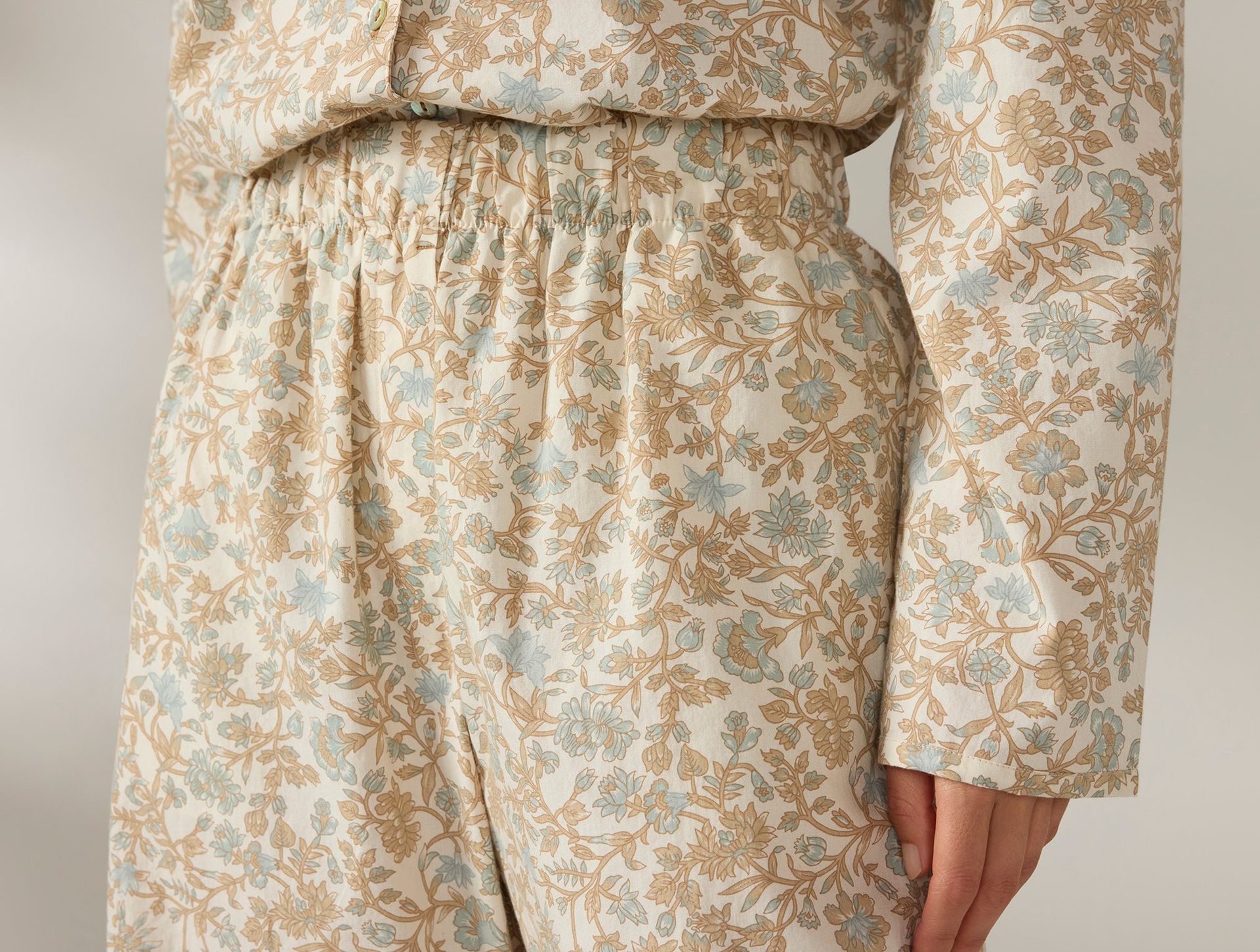 Women's Isla Organic Cotton Long Sleeve Pajama Set | Fawn Garden