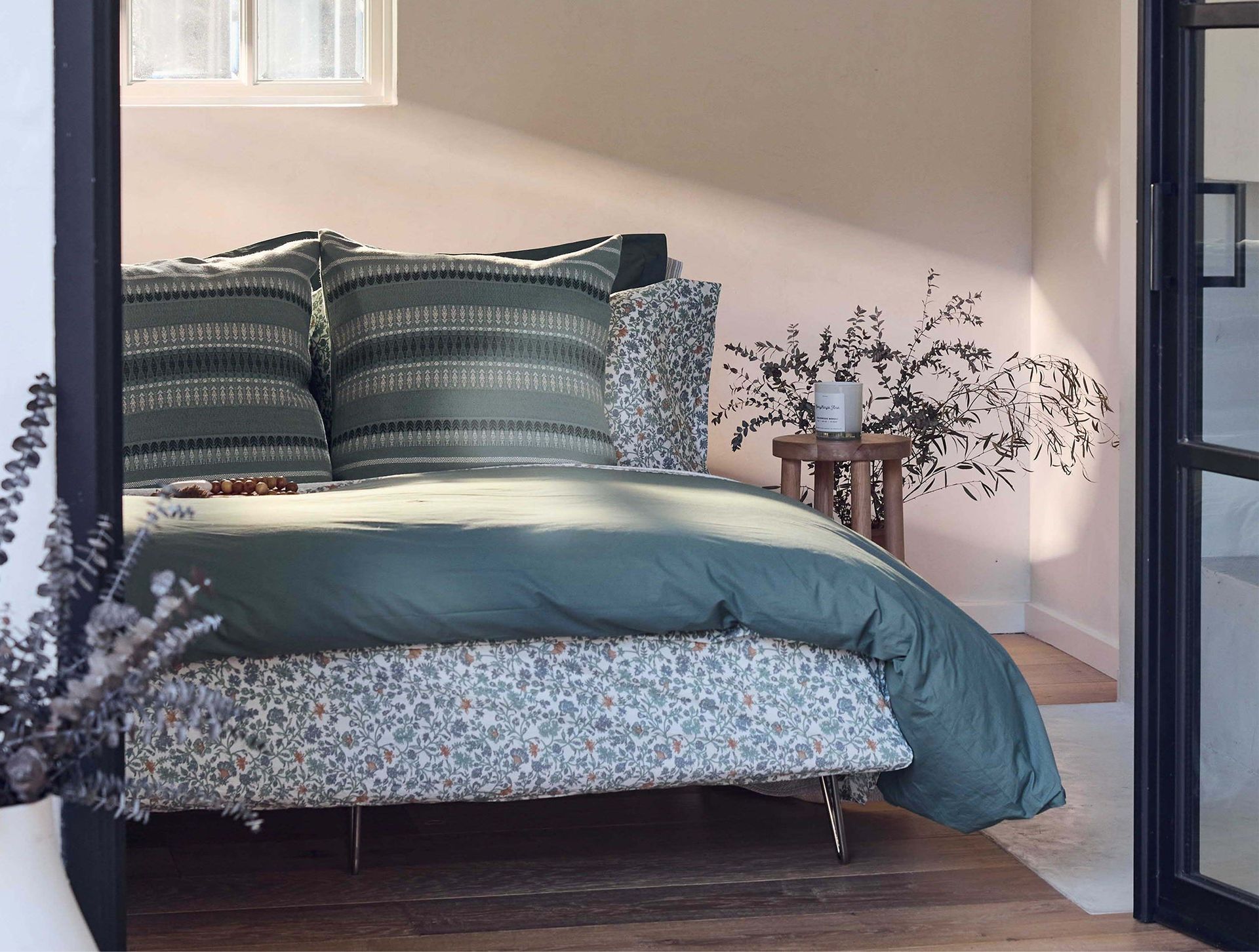300 Thread Count Organic Percale Duvet Cover | Juniper