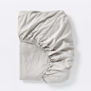 Cloud Soft Organic Sateen Fitted Sheets | Pale Gray