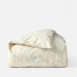 Solana Organic Print Duvet Cover - Coyuchi | Tidal w/Doe