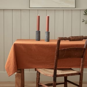 Sonoma Textured Organic Tablecloth | Rust