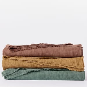 Topanga Organic Matelasse Blanket | Redwood