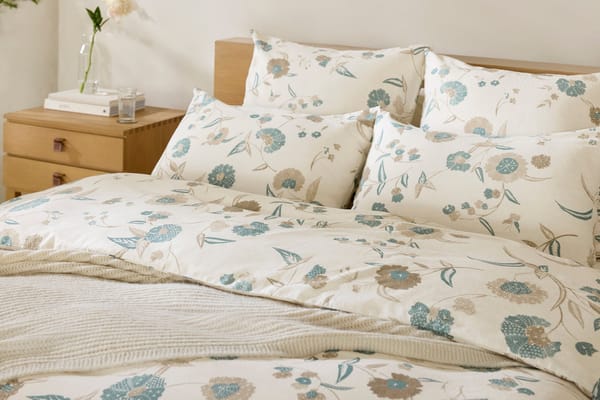 Aurora Print Duvet Cover | Natural w/Surf
