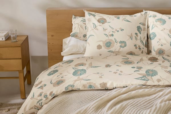 Aurora Print Duvet Cover | Natural w/Surf