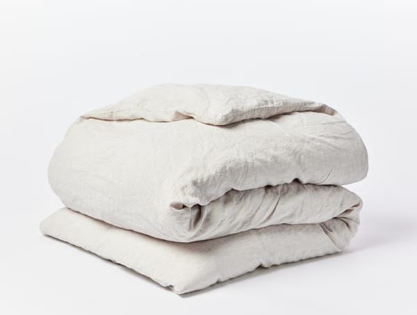 Organic Relaxed Linen Duvet Cover | Natural Chambray