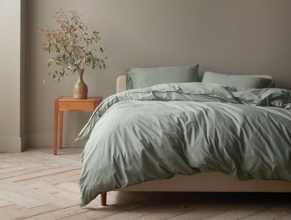 Organic Crinkled Percale™ Sheet Set - Coyuchi | Sage