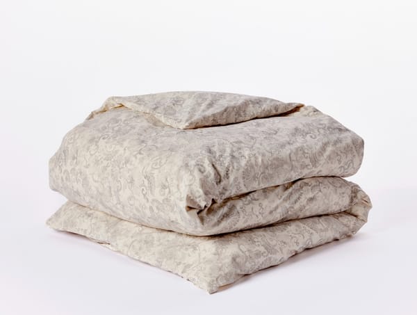 Solana Organic Print Duvet Cover | Undyed w/Grays Botanical