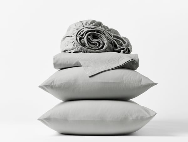 Organic Crinkled Percale™ Sheet Set - Coyuchi | Pewter