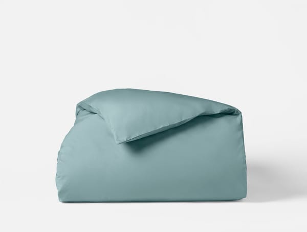300 Thread Count Organic Percale Duvet Cover | Pacific Blue