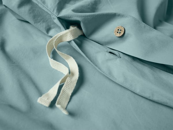 300 Thread Count Organic Percale Duvet Cover | Pacific Blue