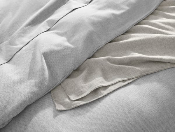 Cloud Brushed™ Organic Flannel Duvet Cover | Pale Gray Heather Texture